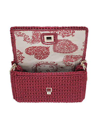 Monaco Shoulder Bag - Burgundy