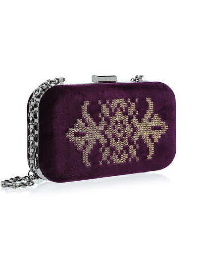 Skotini Velvet Clutch