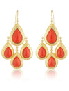 Trevi Red Coral Stone Earrings